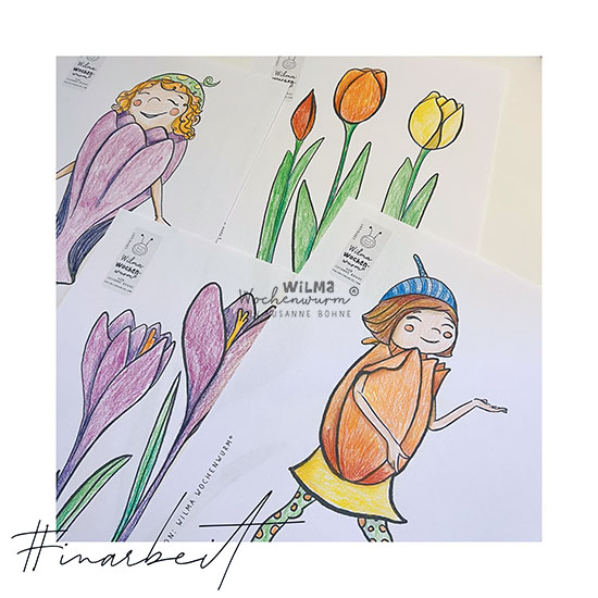 Eine Geschichte für Kinder im Frühling von Susanne Bohne Tulpe Fensterbilder Frühblüher