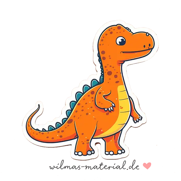 Farben lernen orange Dinosaurier Ausmalbilder Wilma Wochenwurm