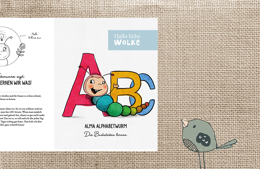 Lerngeschichten mit Wilma Wochenwurm - Neue Geschichten im Frühling ABC Buchstaben lernen Alphabet Alma Alphabetwurm Kindergarten Kita Krippe