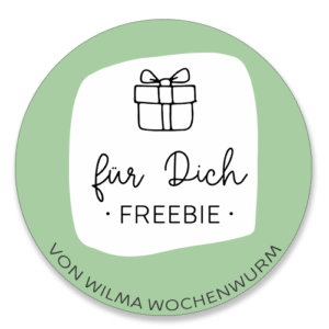 Logo Freebie von Wilma Wochenwurm Button