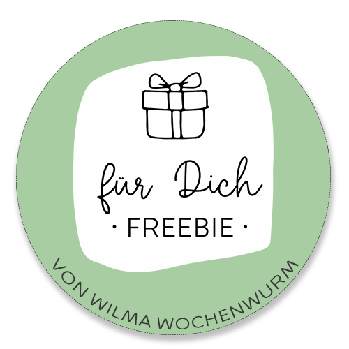 Logo Freebie von Wilma Wochenwurm Button