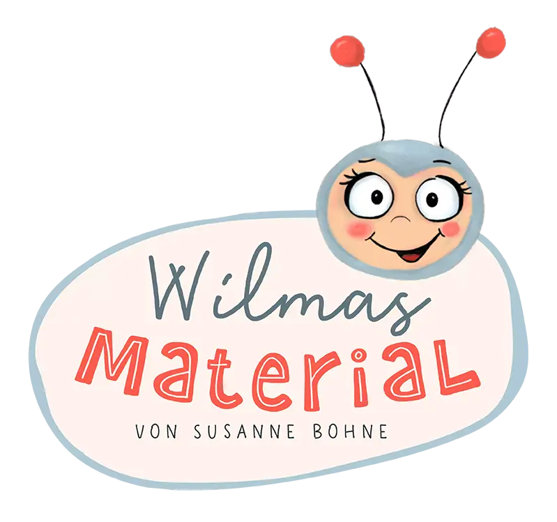 Logo Wilmas Material Wilma Wochenwurm Vorschulaufgaben zum Ausdrucken Erzieher Vorschule Kindergarten Kita Krippe 