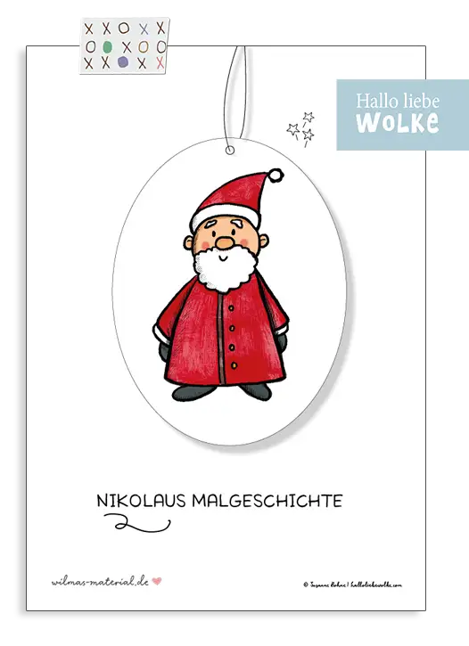 Weihnachtsmann Malgeschichte Weihnachtsgeschichte in Reimen