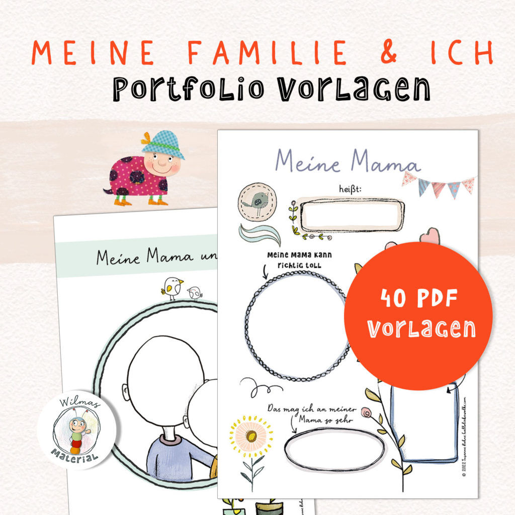 Portfolio Vorlagen Kindergarten Kita meine Familie