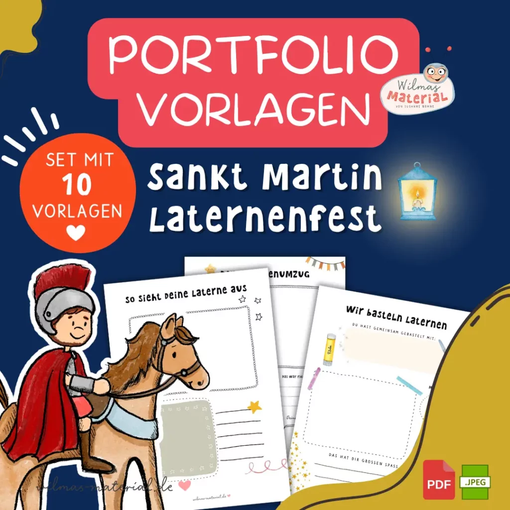 Sankt Martin Kindergarten Portfolio Vorlagen von Wilmas Material