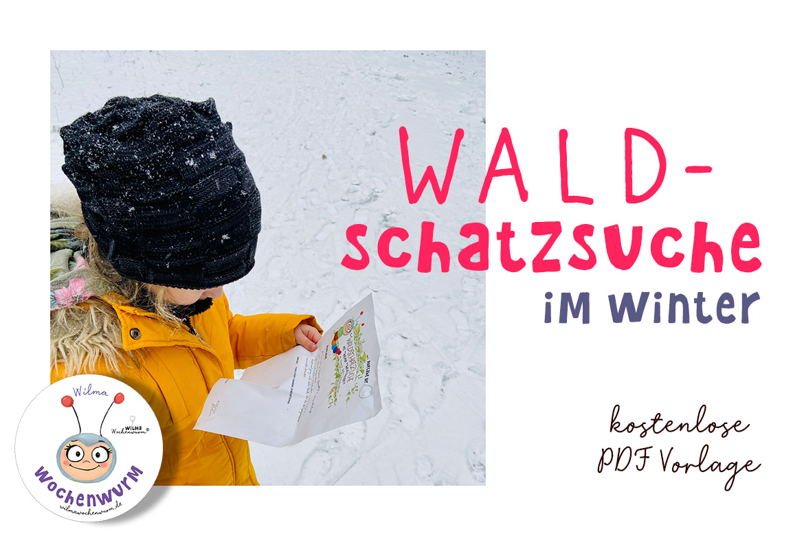 Waldschatzsuche für Kinder Vorlage kostenlos PDF Winter Lockdown Kindergarten Kita Grundschule Sport Sachkunde (c) Susanne Bohne