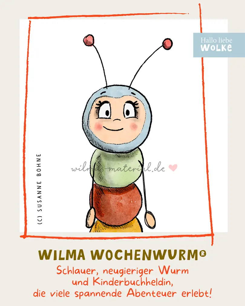 Wilma Wochenwurm Wochentage im Kindergarten lernen von Susanne Bohne