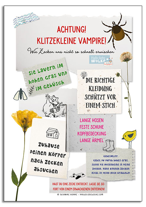 Zecken Poster von Wilma Wochenwurm C Susanne Bohne Kopie